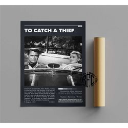 to catch a thief retro vintage poster |