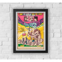 free grass movie print vintage advert vintage style