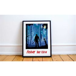friday the 13th art, horror movie art, horror