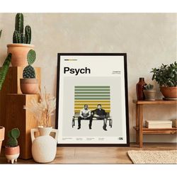 psych poster, psych movie poster, retro movie poster,