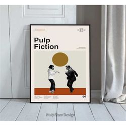 pulp fiction movie poster, pulp fiction print, retro