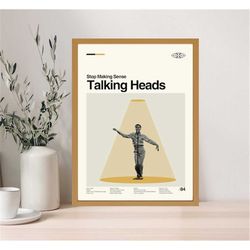 talking heads poster, talking heads print, minimalist movie,