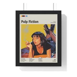 pulp fiction info movie poster vintage inspired movie