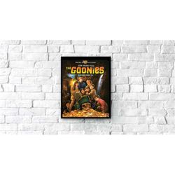 the goonies movie poster, vintage movie poster, vintage