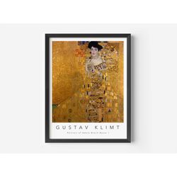 gustav klimt, portrait of adele bloch-bauer, midcentury art