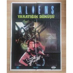aliens original vintage movie cinema turkish poster from