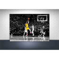 lebron james poster, "record breaking shot" gallery canvas