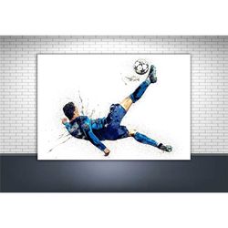 cristiano ronaldo poster, iconic bicycle kick, gallery canvas