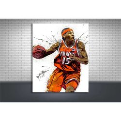 carmelo anthony poster, syracuse, gallery canvas wrap, man