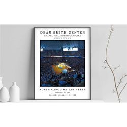 dean smith center canvas poster | dean smith