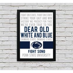 limited edition penn state fight song poster -