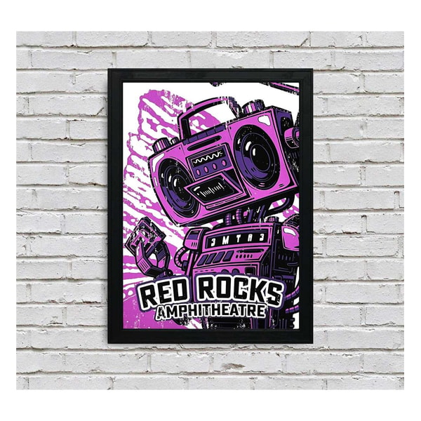 Red Rocks Uplit Limited Edition Red Rocks Music Poster - Boombox | Inspire Uplift