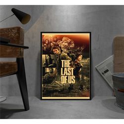 last of us retro poster, kraft paper print,