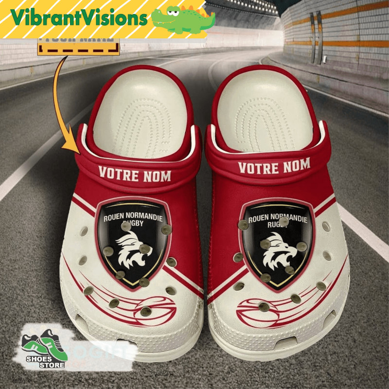 Personalized Rouen Normandie Rugby Crocs Rouen Normandie Rugby Merch 0