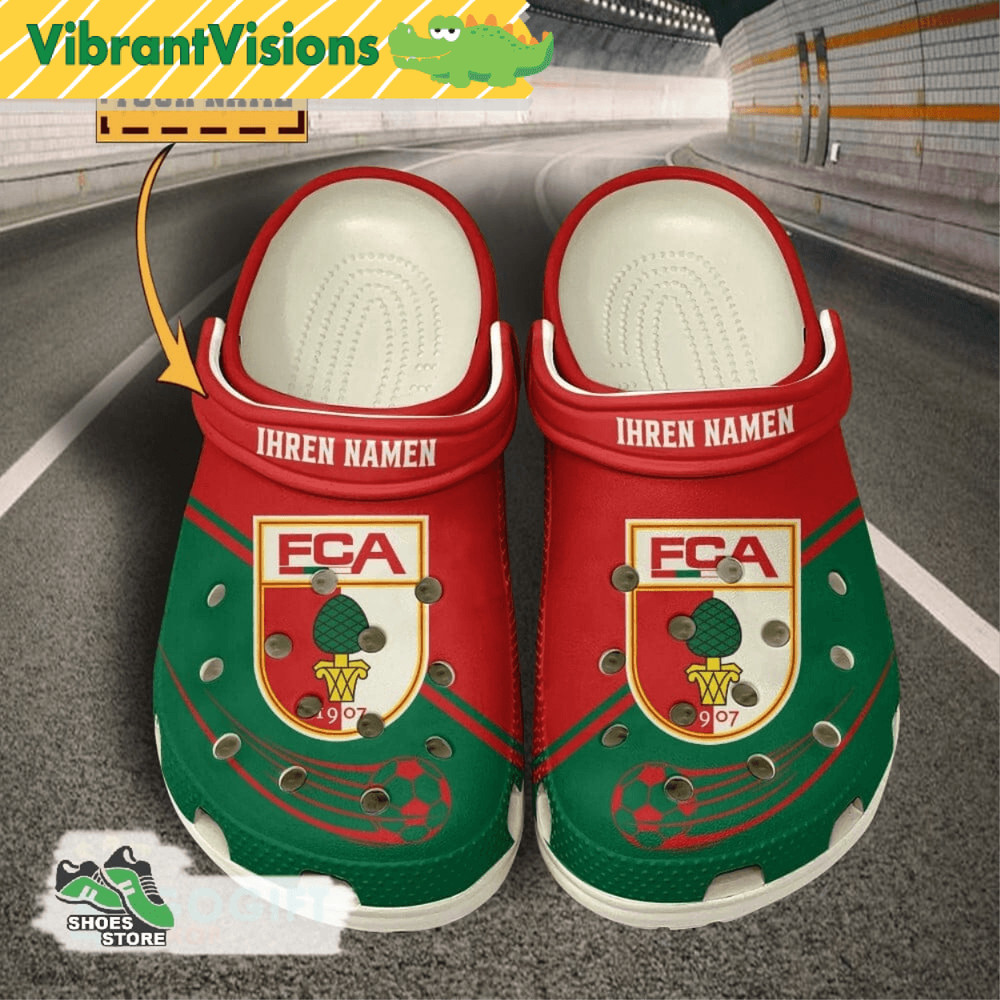 Personalized FC Augsburg Crocs FC Augsburg Merch 0
