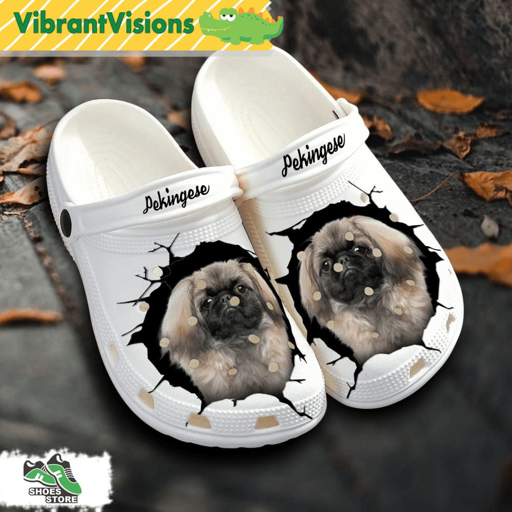 Pekingese Custom Name Crocs Shoes Love Dog Crocs 0