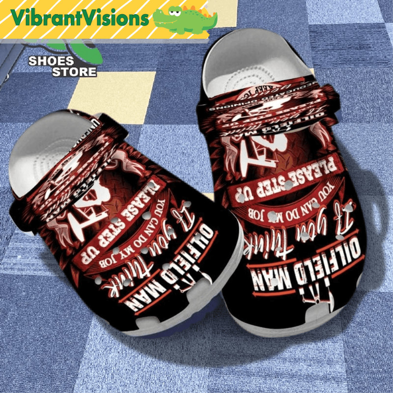 Oilfield Man Proud Skull Dad Mom Fathers Day Special American Patriot Crocs Shoes 0