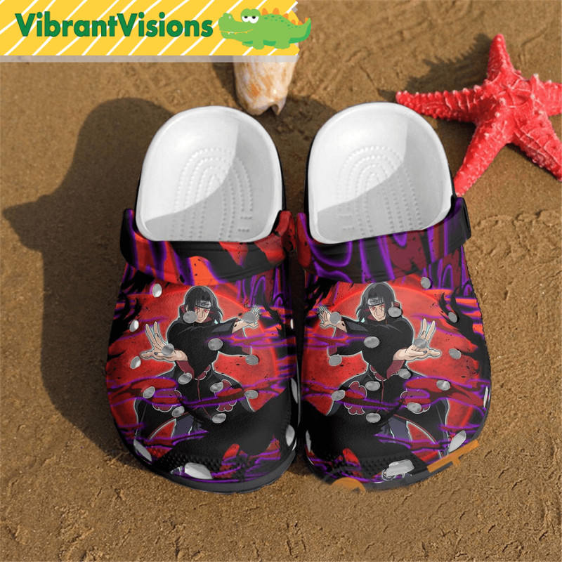 Naruto Blazing Itachi Akatsuki Warrior Style Crocs Clog Shoes 0