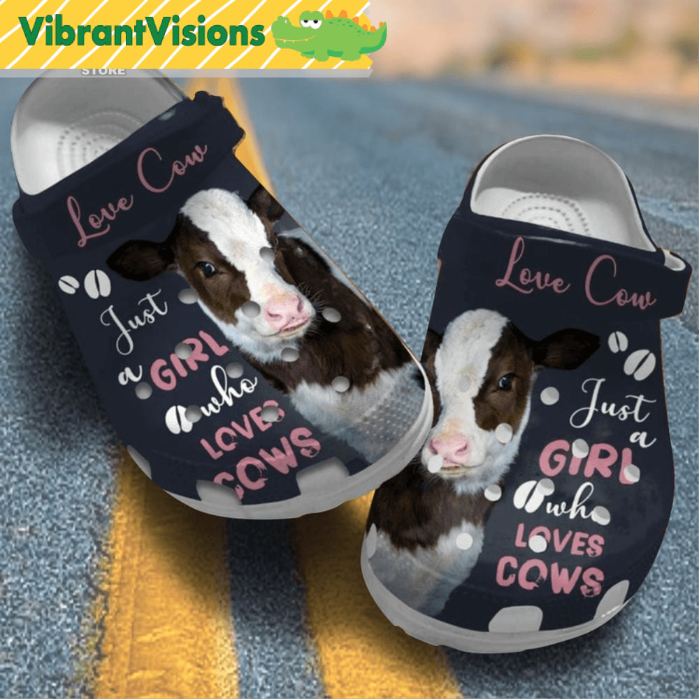Just A Girl Who Loves Cows Dairy Cattle Crocs Farmer Gifts 0