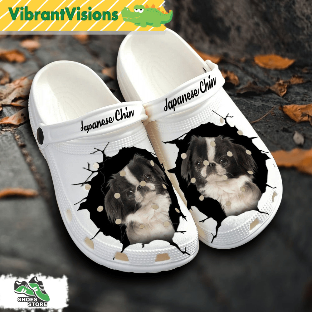 Japanese Chin Custom Name Crocs Shoes Love Dog Crocs 0