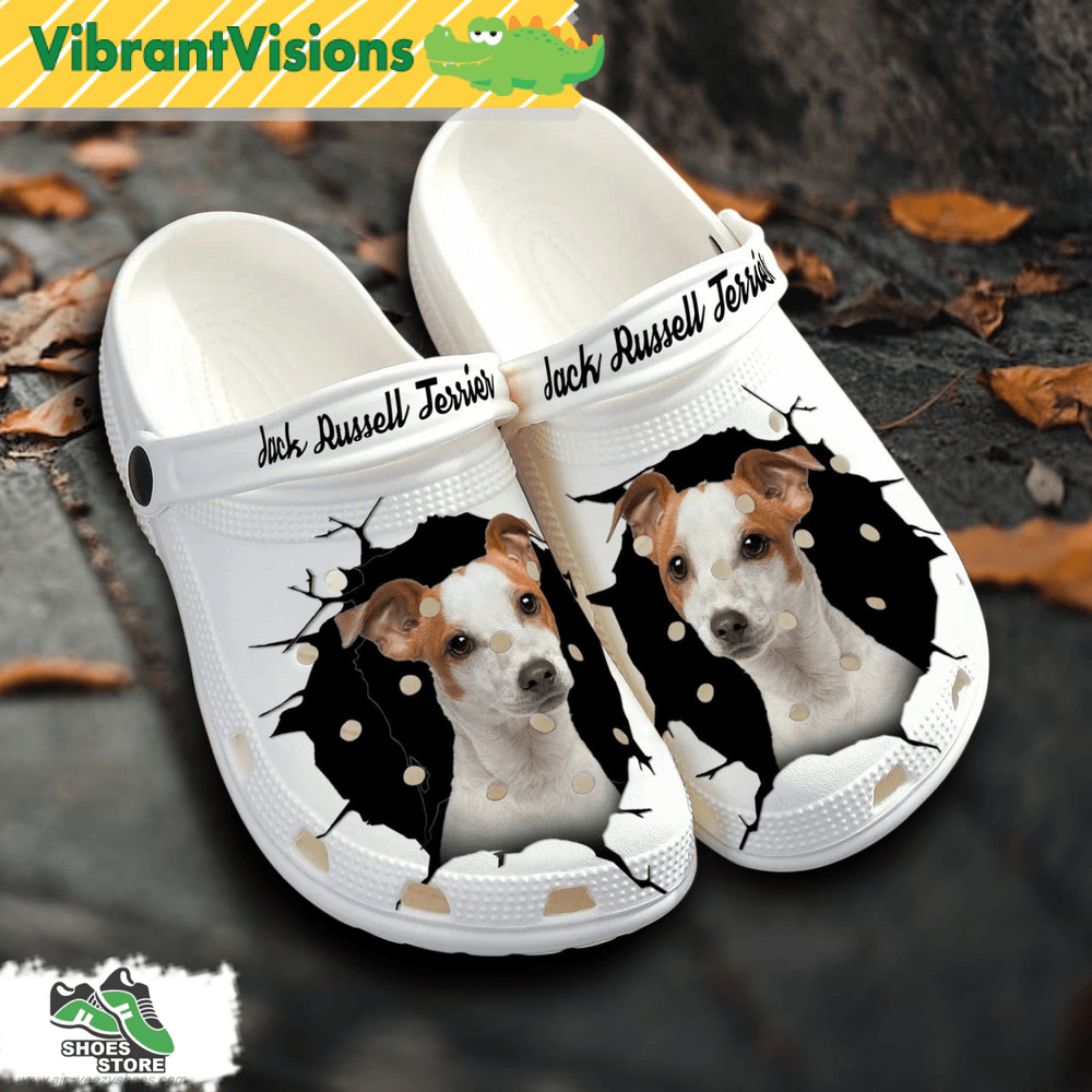 Jack Russell Terrier Custom Name Crocs Shoes Love Dog Crocs 0