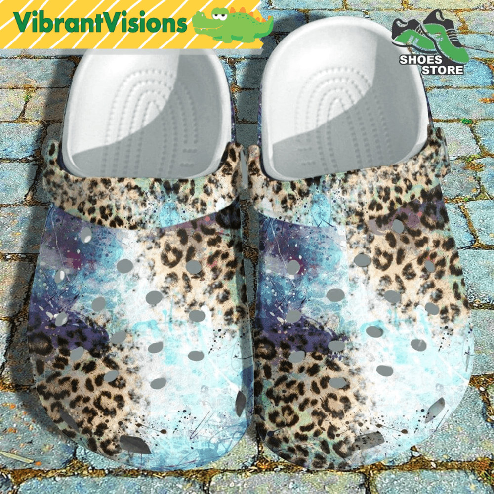 Galaxy Winter Leopard Thanksgiving Crocs Shoes Glitter Vintage Snow Crocs Shoes Grandpa 0