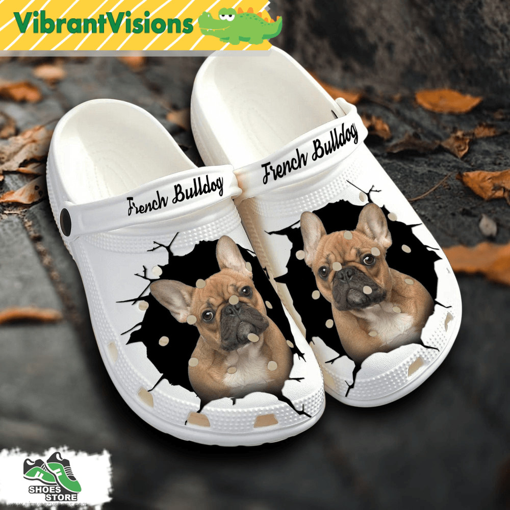 French Bulldog Custom Name Crocs Shoes Love Dog Crocs 0