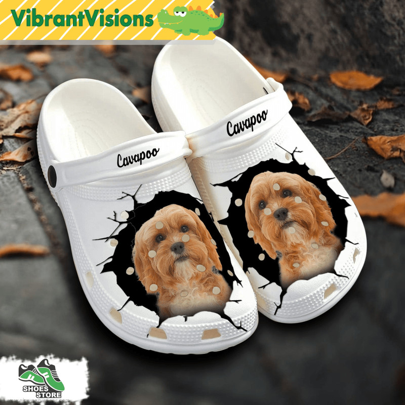 Cavapoo Custom Name Crocs Shoes Love Dog Crocs 0