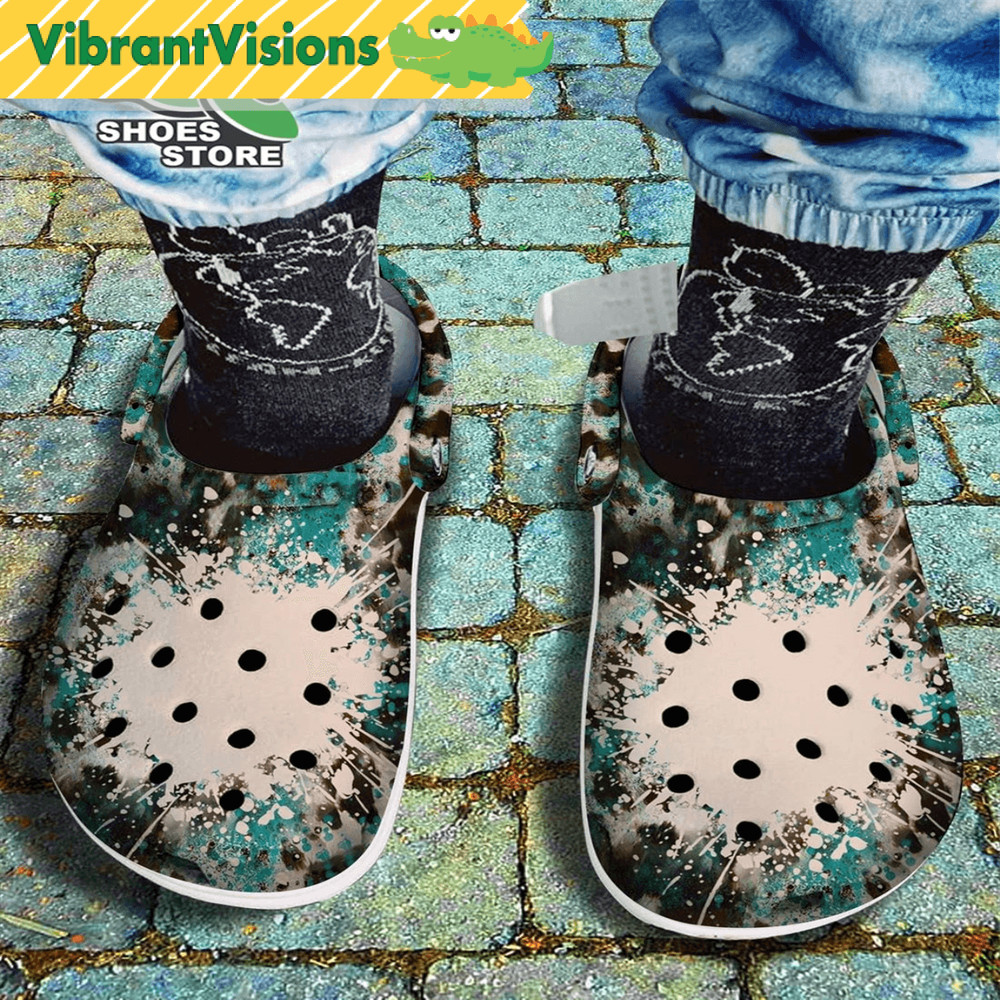 Camo Leopard Vibes Crocs Shoes Clogs For Brother Tie Dye Retro Military Crocs Shoes 0