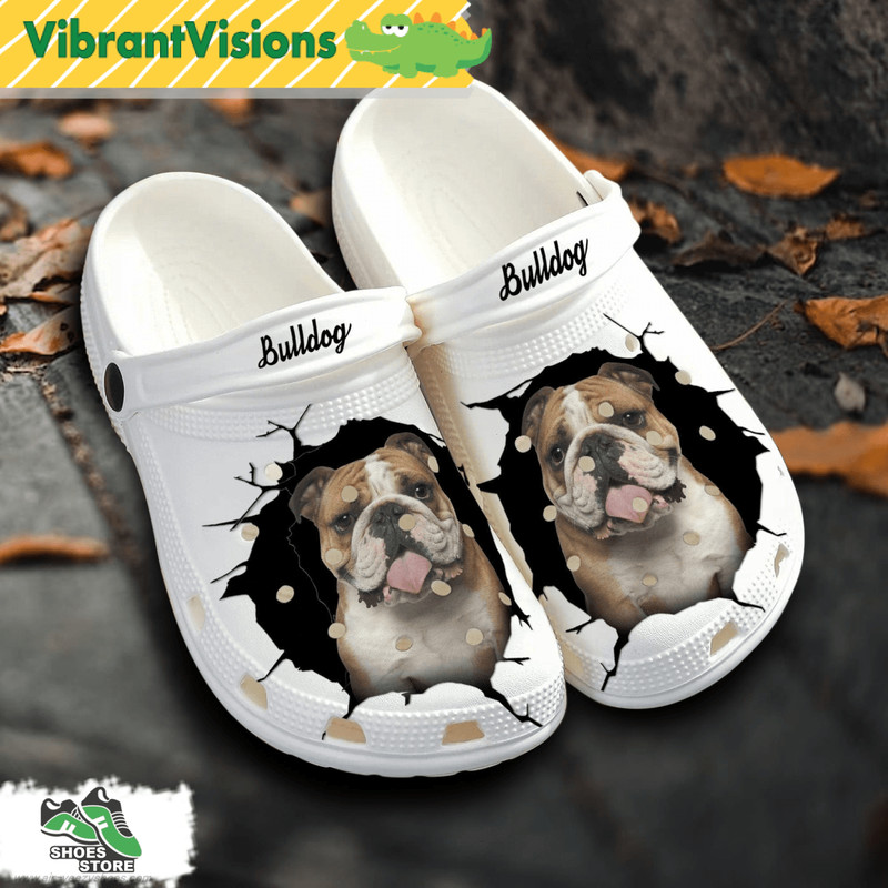 Bulldog Custom Name Crocs Shoes Love Dog Crocs 0