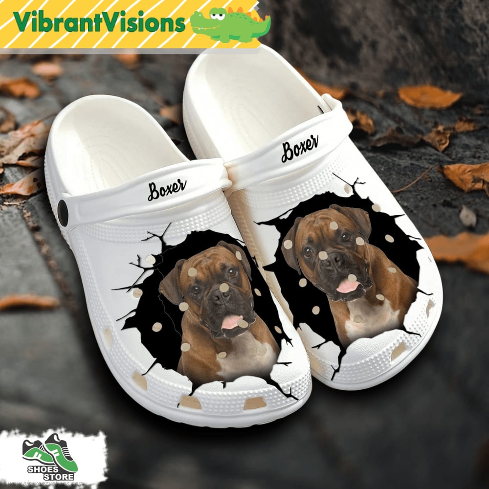 Boxer Custom Name Crocs Shoes Love Dog Crocs 0