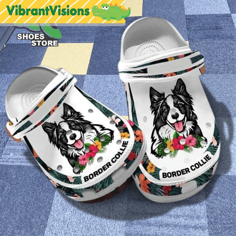 Border Collie Slippers Dog Moms Dog Lovers Crocs Shoes 0