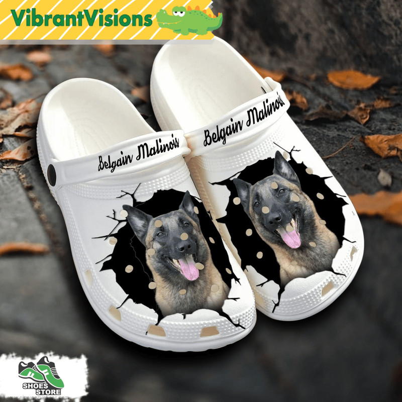Belgain Malinois Custom Name Crocs Shoes Love Dog Crocs 0