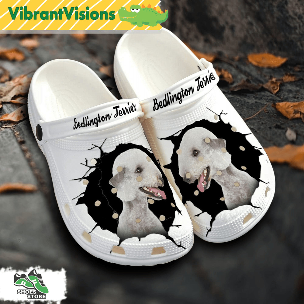 Bedlington Terrier Custom Name Crocs Shoes Love Dog Crocs 0