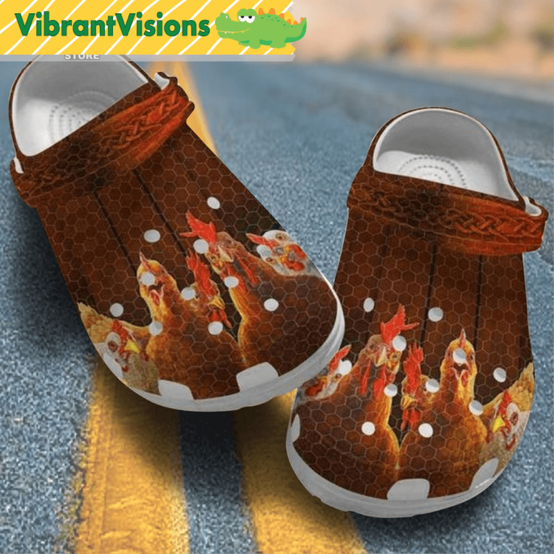 Barn Chicken Croc Shoes For Mother Day Chickens Shoes Chicken Lover Farmer Crocs Shoes 0