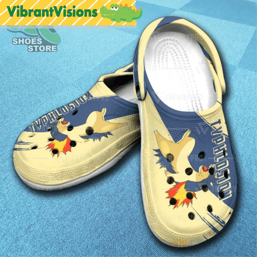 Anime Pokemon Typhlosion Inspired Crocs Shoes 0