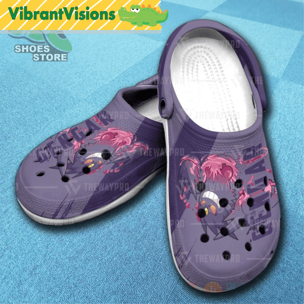 Anime Pokemon Gengar Inspired Crocs Shoes 0