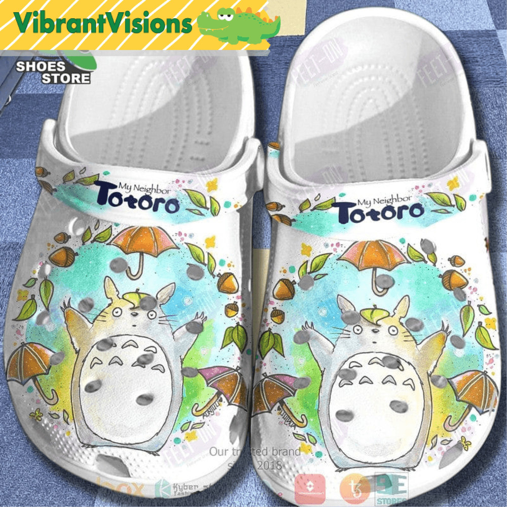 Anime My Neighbor Totoro White Crocs Shoes 0