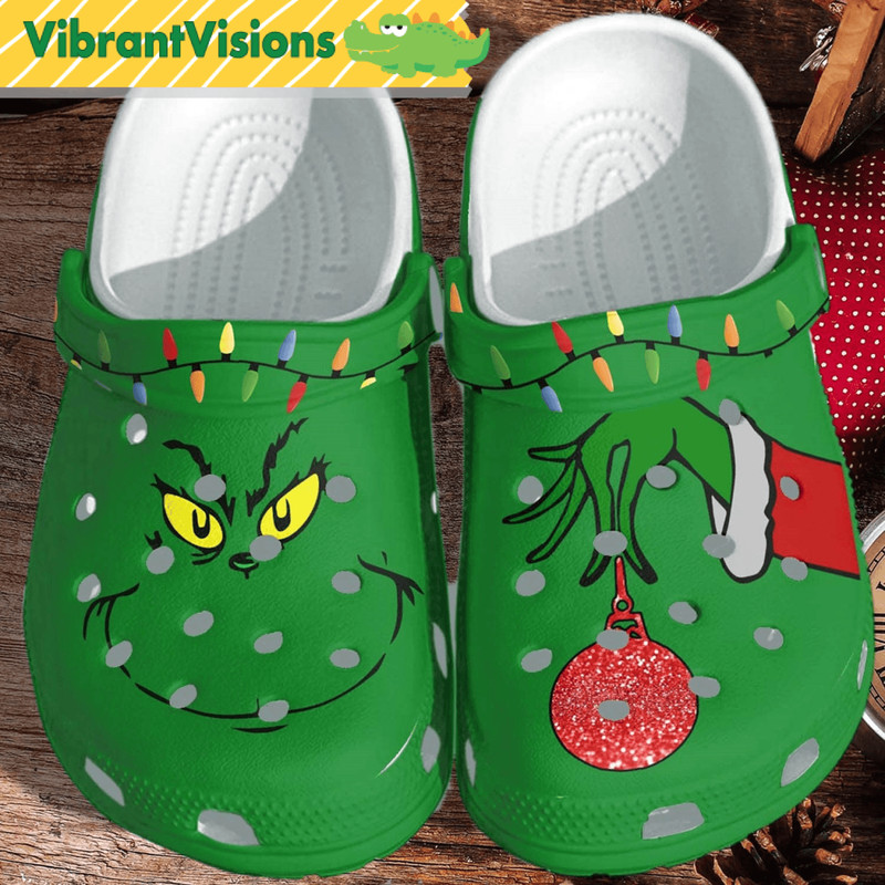 The Grinch Hand Merry Christmas Clogs Shoes 0