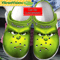 The Grinch Face Angry Christmas Custom Name Clogs Shoes 0