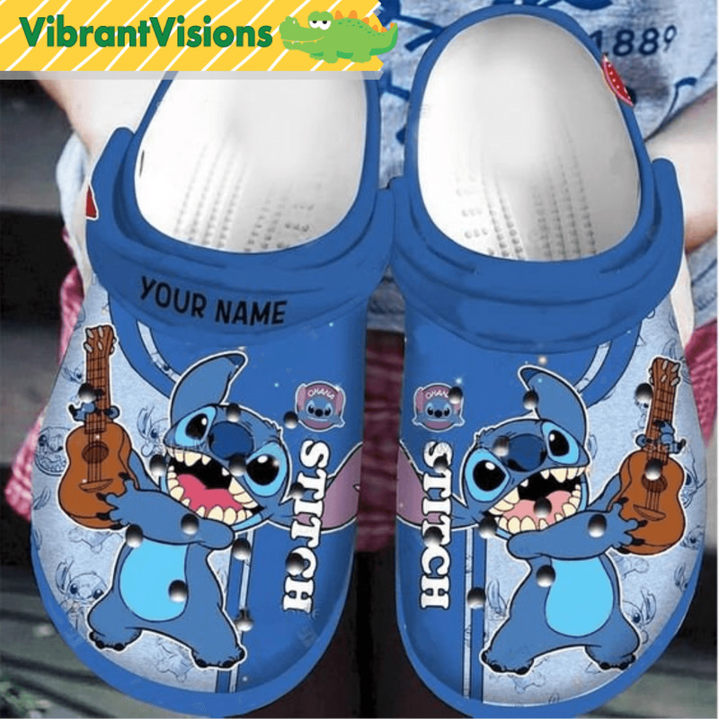 Stitch And Lilo Guitar Gift For Fan Clog Shoes 0