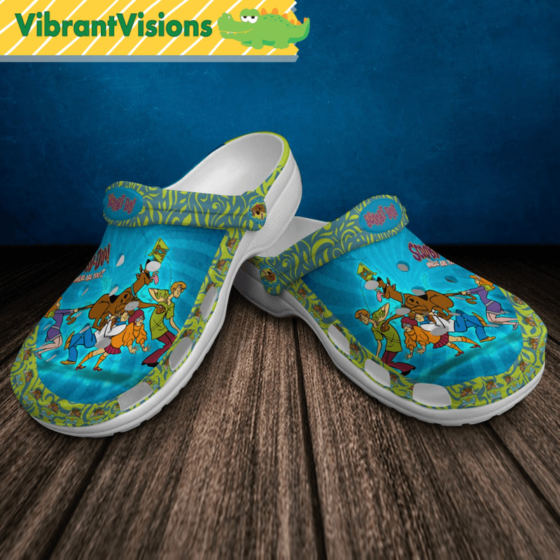 Scooby Doo Patterns Blue Green Disney Graphic Cartoon Unisex Crocs Shoes 0