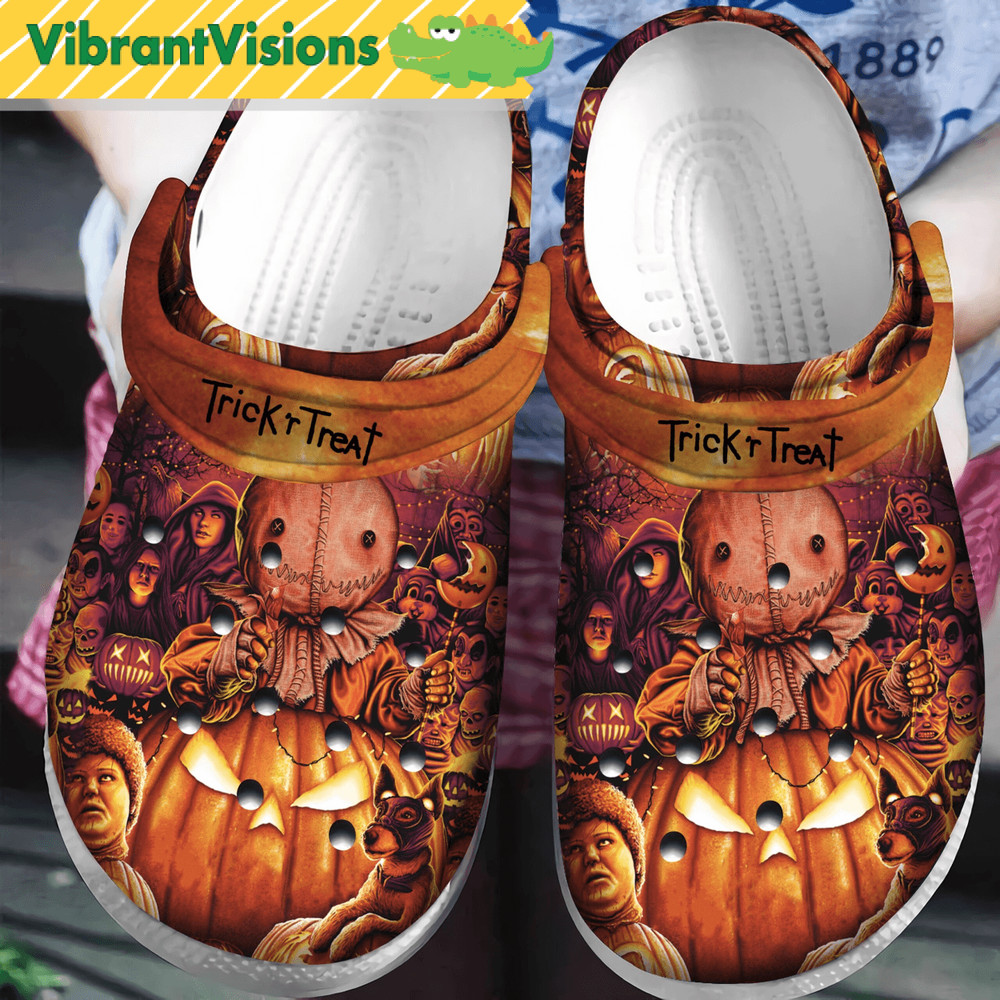 Pumpkin Trick And Treat Sam Horror Movies Halloween Classic Clogs Shoes 0