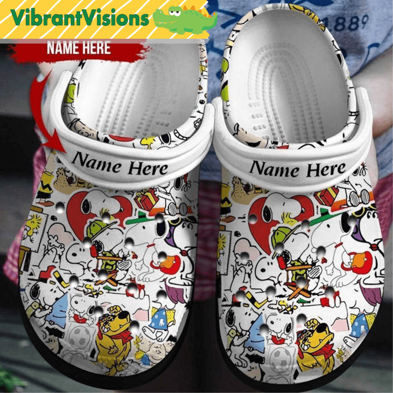 Personalized Crazy About Snoopy Clog Shoes 0