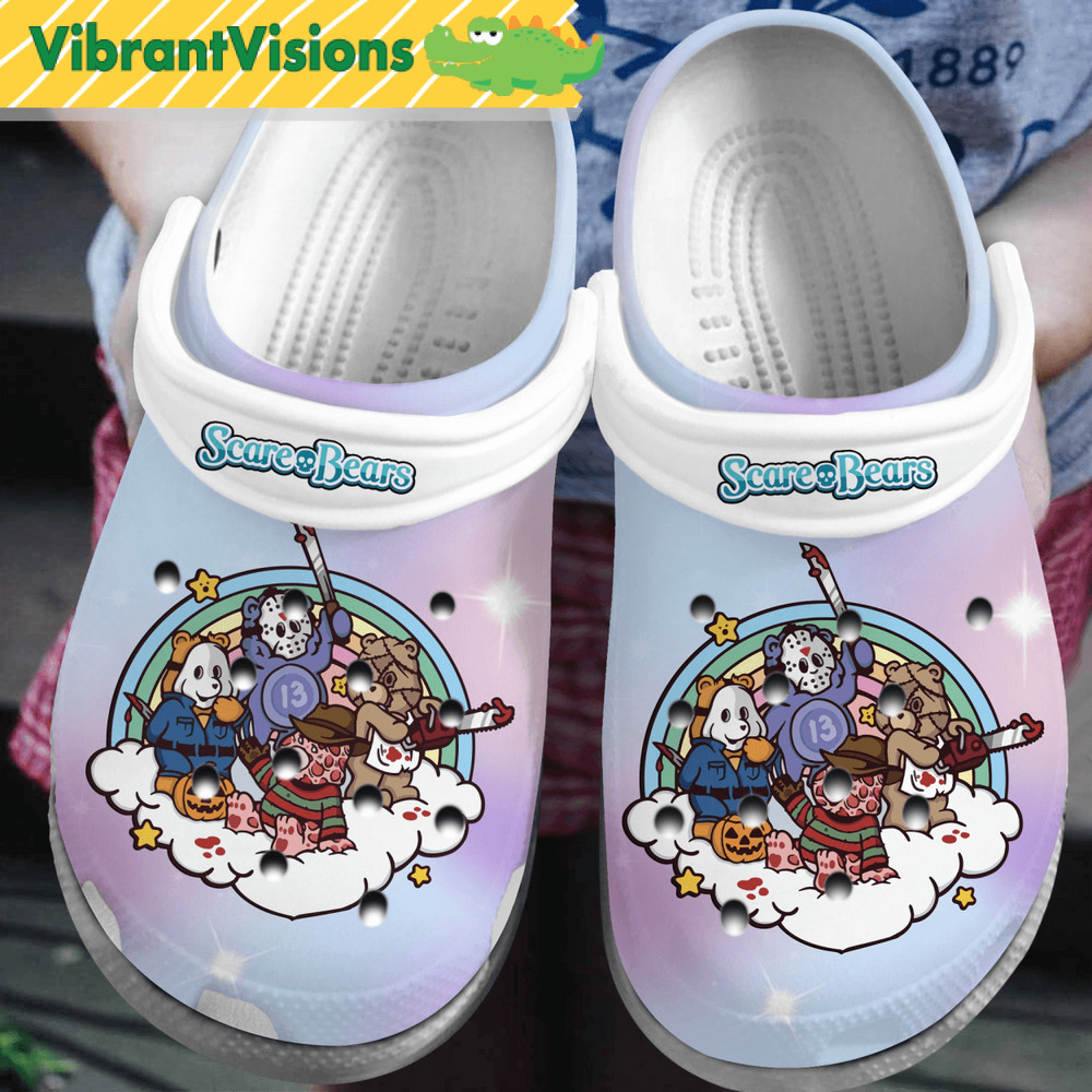 Pastel Scare Bears Halloween Clogs Shoes 0
