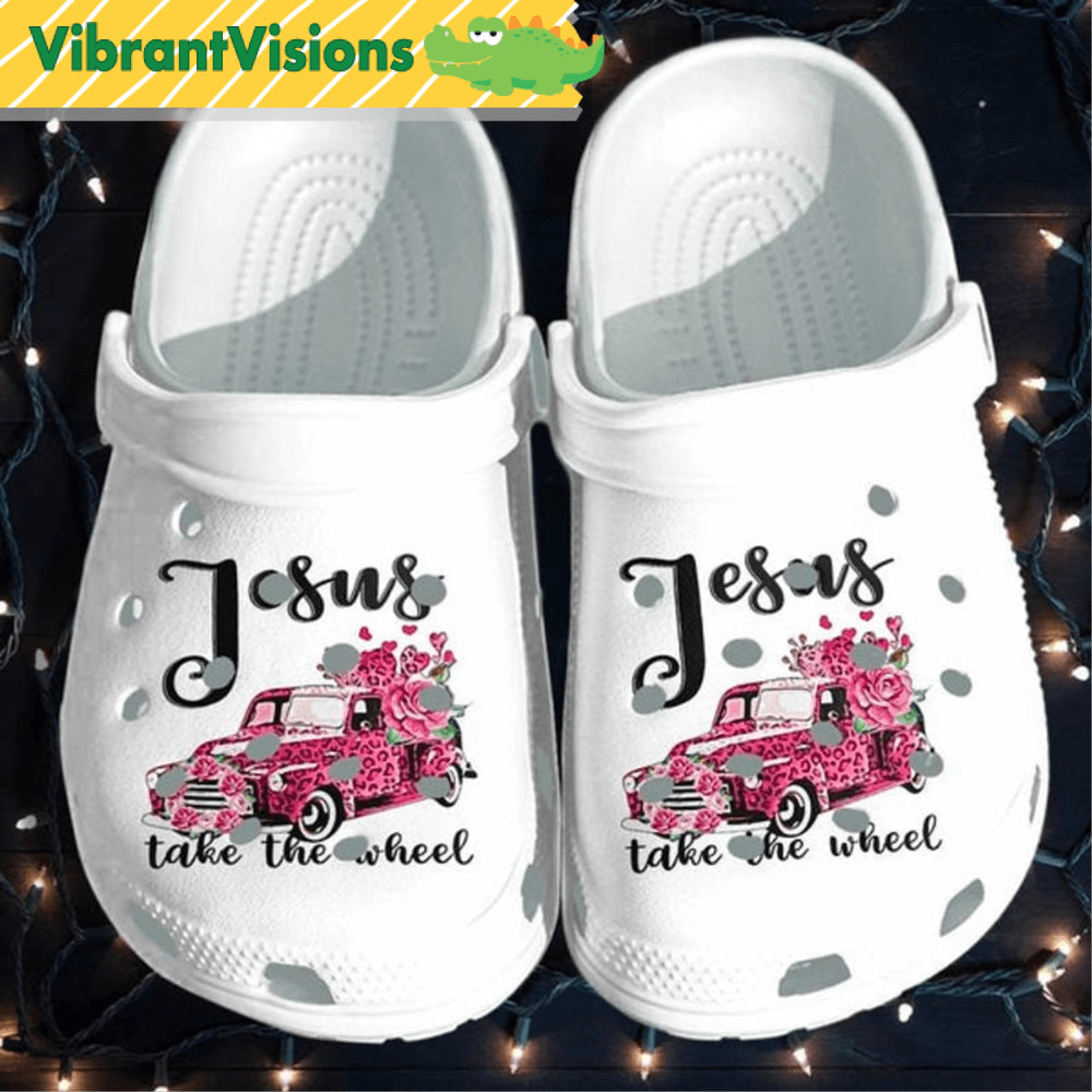 Jesus Faith Custom Shoes Take The Wheel Pink Car Outdoor 2