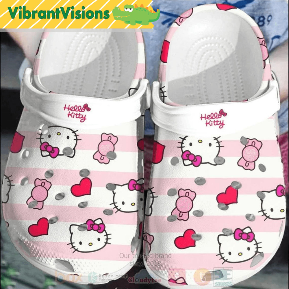 Hello Kitty Pattern Heart Birthday Clog Shoes 0