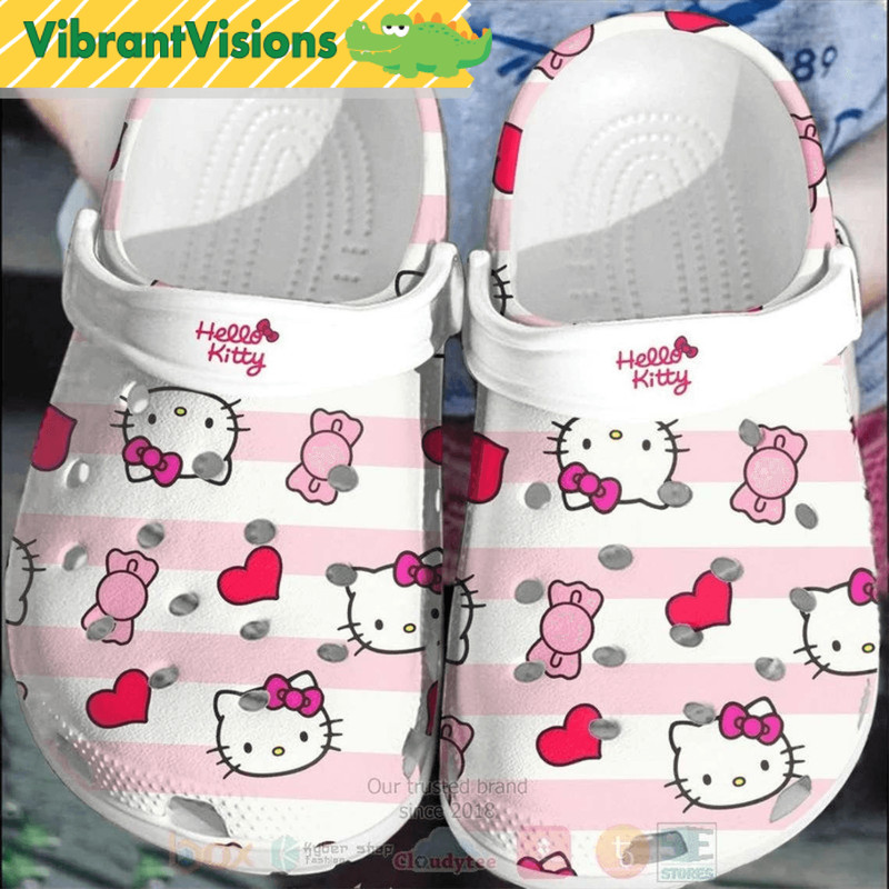 Hello Kitty Pattern Heart Birthday Clog Shoes 0