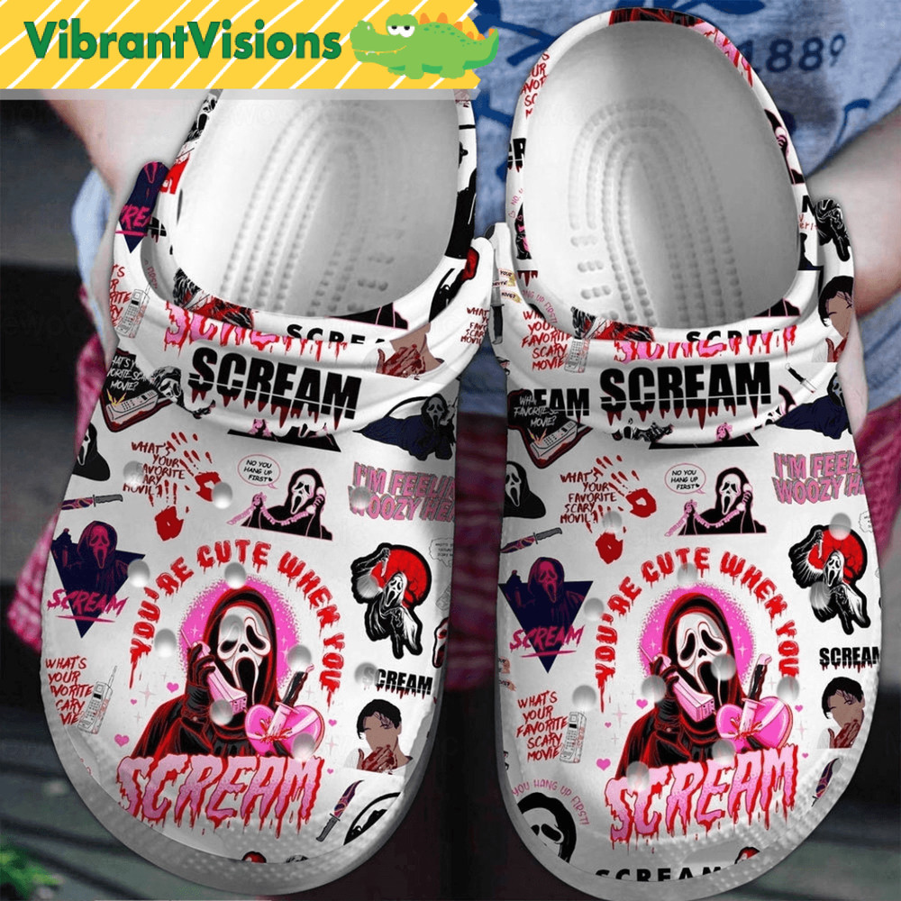 Ghostface Scream Halloween Horror Movie Clogs For Men Women 0