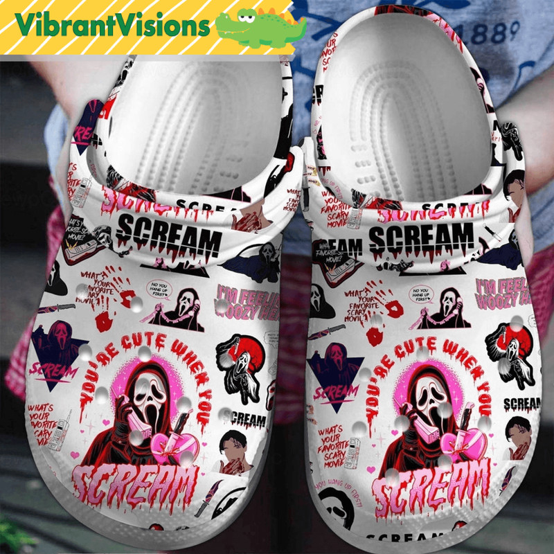 Ghostface Scream Halloween Horror Movie Clogs For Men Women 0